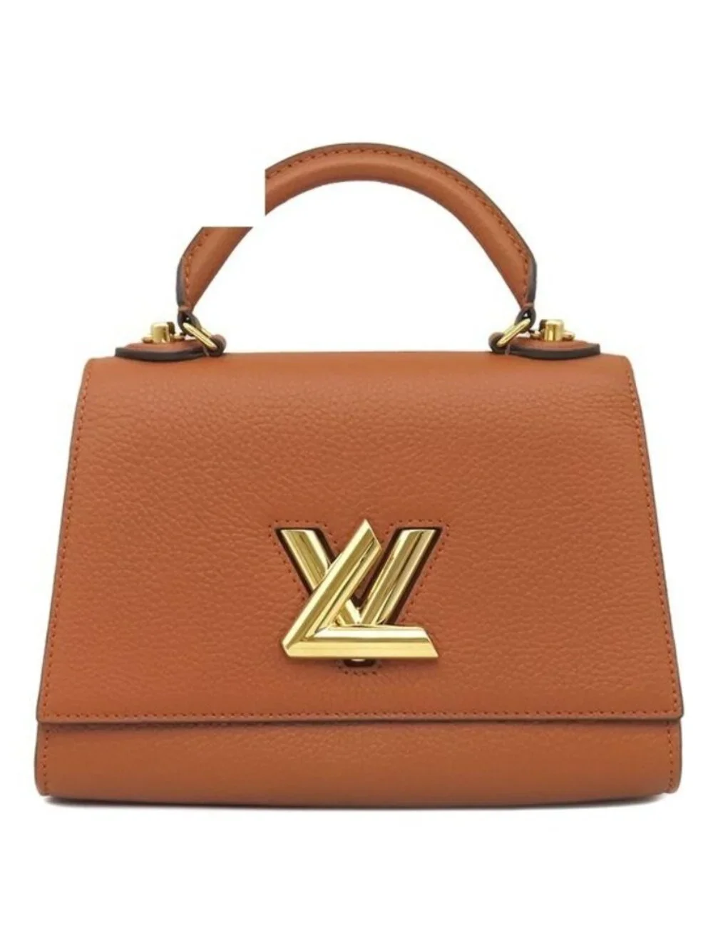 Louis Vuitton 2-Way Bag Twist One Handle PM Leather Taurillon Caramel Blue